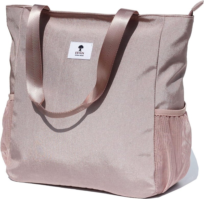 ESVAN Original Floral Water Resistant Large Tote Bag Shoulder Bag for Gym Beach Travel Daily Bags Upgraded - Image 1